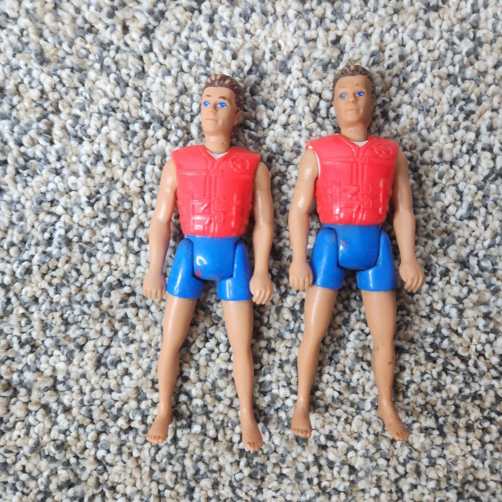 2 Vintage Baywatch Mitch Buchanan Life Guard 1994 McDonald's Happy Meal‎ Toy